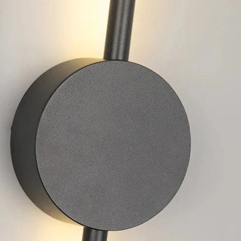 Modern Black Vertical LED Accent Light for Bedroom Hallway Living Room Wall Mount Fixture with Uplight Glow | Thomler