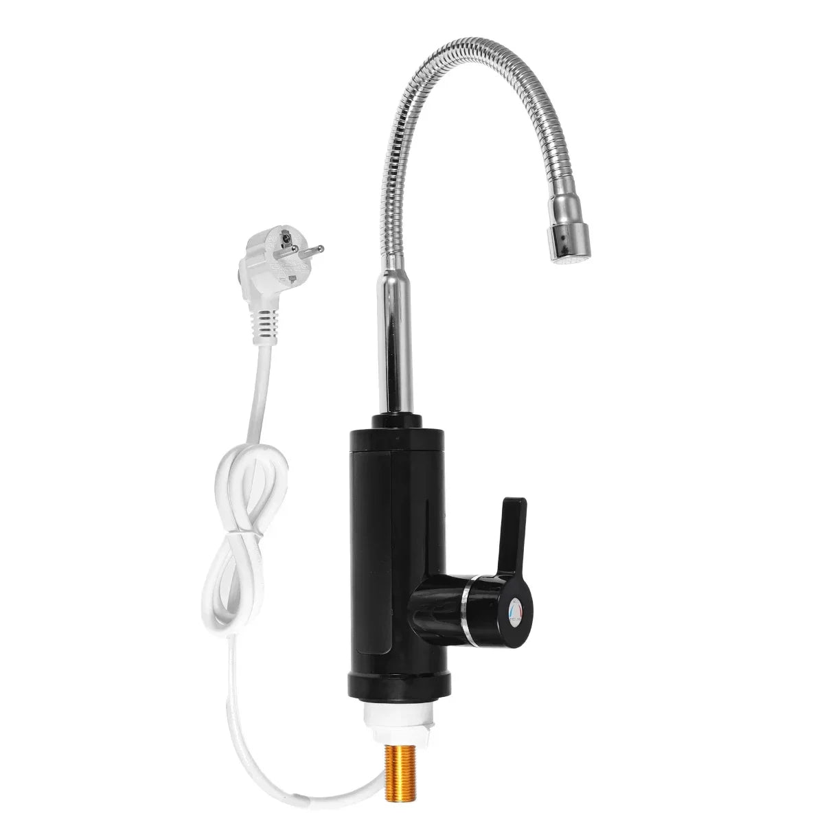 Instant Hot Water Electric Kitchen Faucet 3000W Tankless Tap for Sink 86-140°F Dual-Handle Cold & Heated Water Dispenser Fast Heating Stainl | Thomler