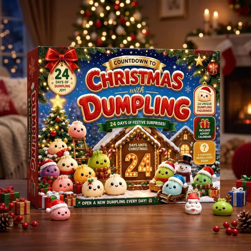 24-Day Holiday Countdown Calendar Plush Toy – Surprise Gift Box Christmas Advent Set for Desk Décor & Festive Cheer | Thomler
