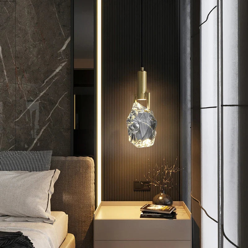 Pendant Light Crystal 11 in Adjustable Hanging Dining Room Kitchen Island Ceiling Lamp | Thomler