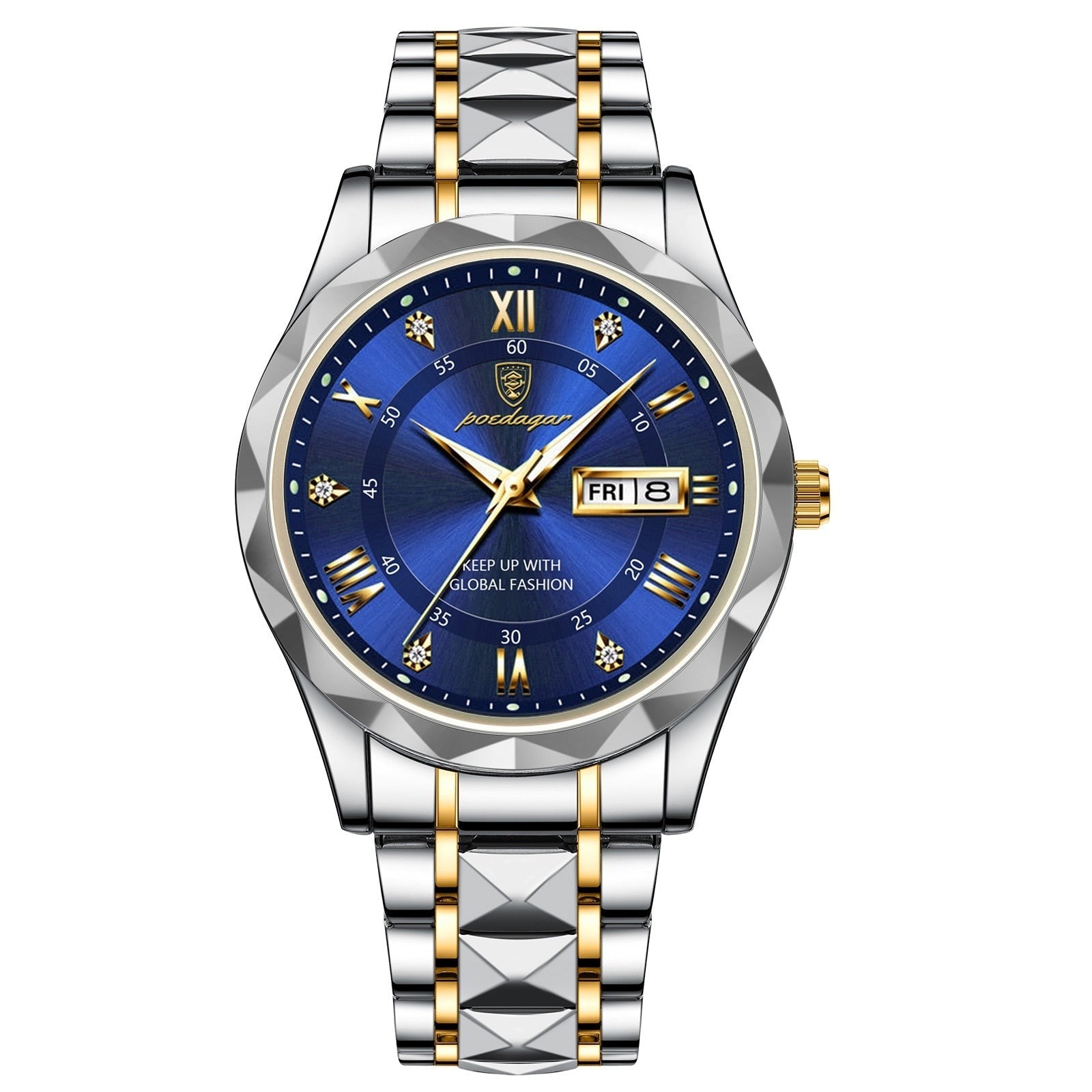 Stainless Steel Men's Watch with Luminous Dial & Date Display | Thomler