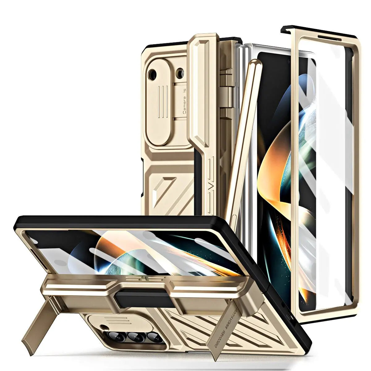 Foldable Phone Armor Case with Built-In Screen Guard & Kickstand for Samsung Galaxy Z Fold 4 / Z Fold 5 – Drop-Tested Protection | Thomler