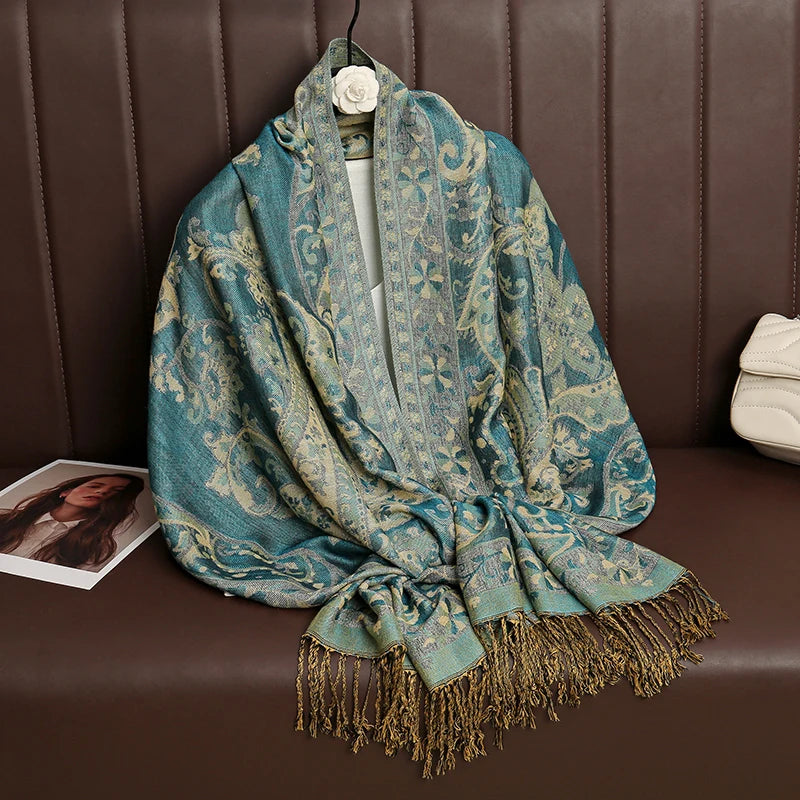 Soft Cotton-Blend Winter Wrap Scarf for Women – Lightweight Shawl for Fall & Cold Weather | Thomler