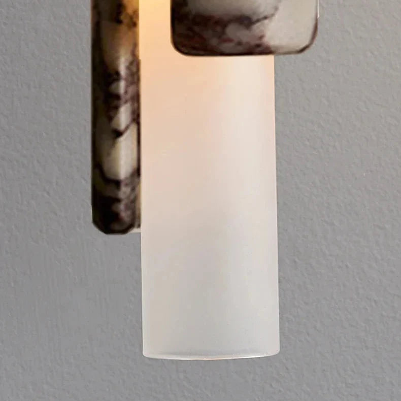 Cylindrical Stone Pendant – Natural Marble Column Fixture for Kitchen Island & Dining Room | Thomler