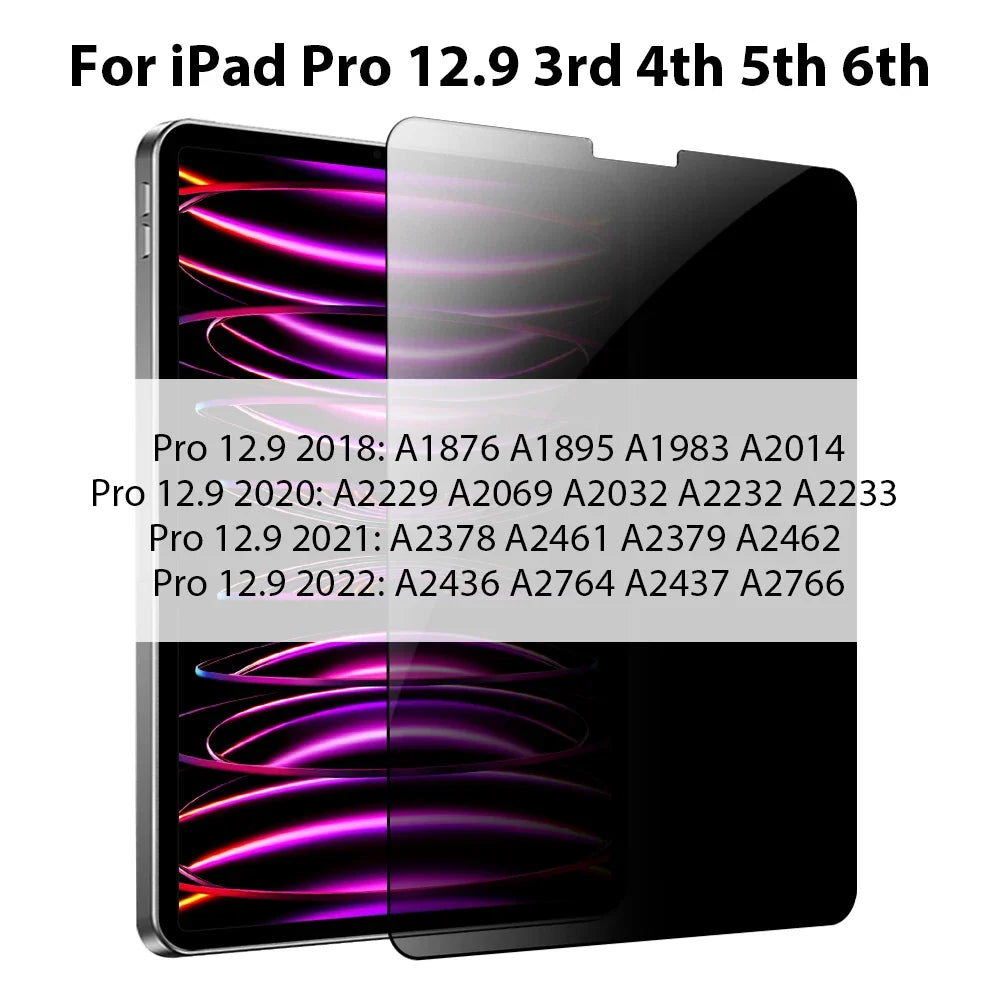Anti-Spy Tempered Glass iPad Shield – Privacy Viewing Angle Control Screen Guard | Thomler