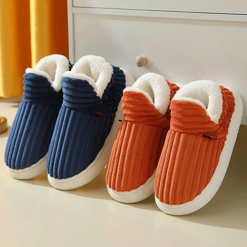 Plush Faux Fur House Slippers – Cozy Indoor Slide-On for Women & Men, Cushioned Footbed, Non-Slip Rubber Sole for Winter Loungewear | Thomler