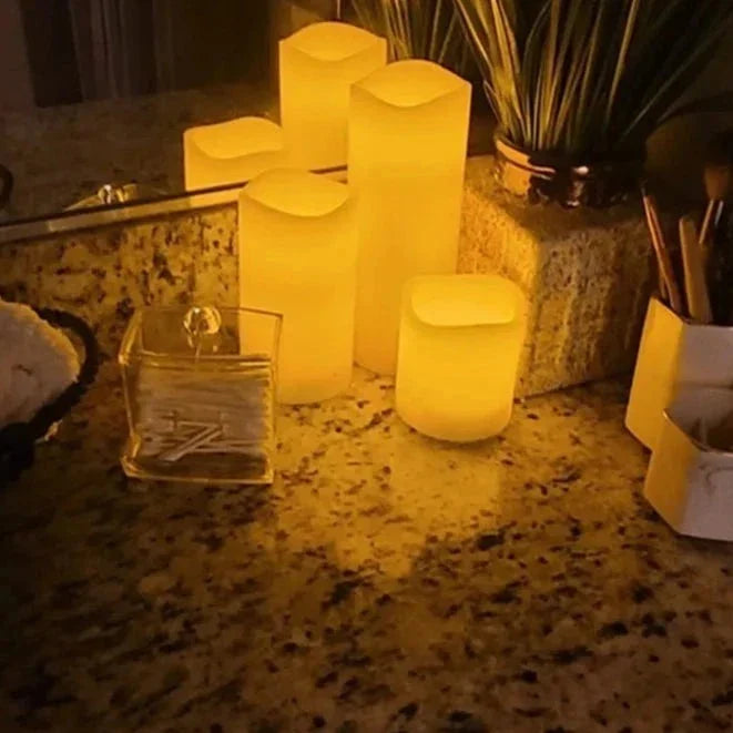 Flameless Candle Polypropylene 4 in Relaxation Home Decor LED Flickering Ambiance | Thomler