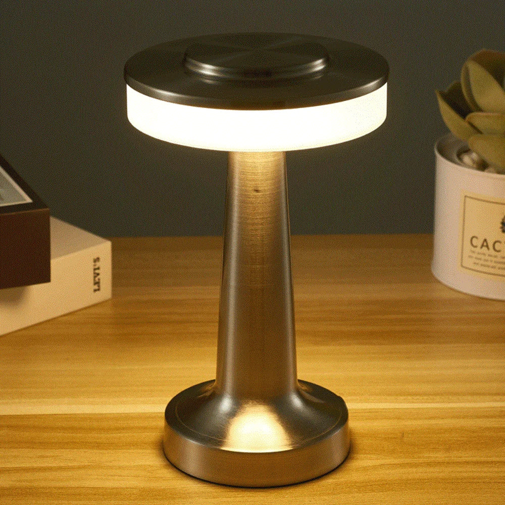 Table Lamp Iron Acrylic 9 in Portable Bedroom Nightstand Adjustable Touch Control LED Lighting | Thomler