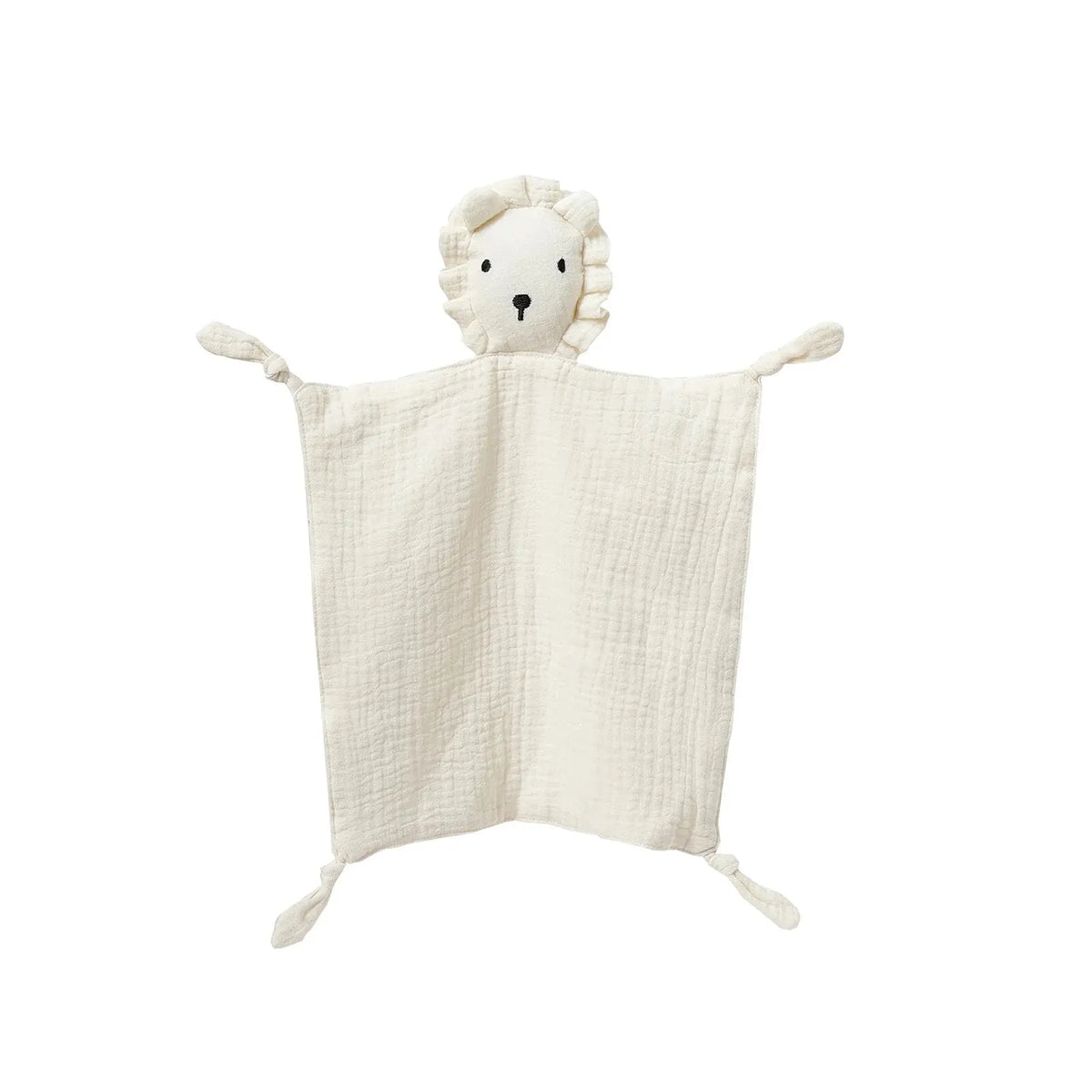 Infant Security Blanket with Stuffed Animal Head – Soft Cotton Muslin Lovey for Newborns & Toddlers – Soothing Sleep Companion Toy | Thomler
