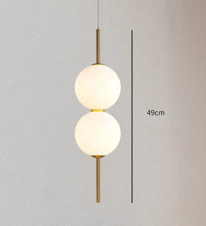 Glass Globe Hanging Light Fixture with Multiple Configurations for Dining Room Kitchen Island Bedroom Contemporary Suspended Ceiling Lamp | Thomler
