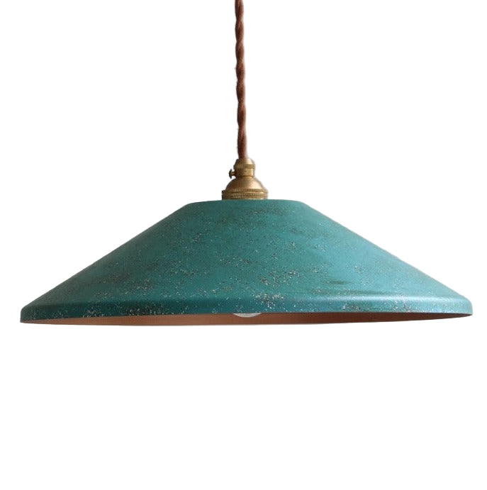 Pendant Light Iron 13.8 in Blue Adjustable Kitchen Island Dining Industrial Vintage Hanging Ceiling Lamp | Thomler