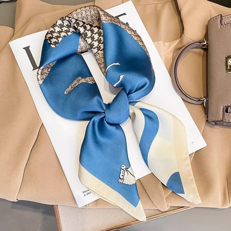 Satin Square Scarf for Women – Multi-Purpose Accessory for Hair, Neck, Bag & Headwrap | Thomler
