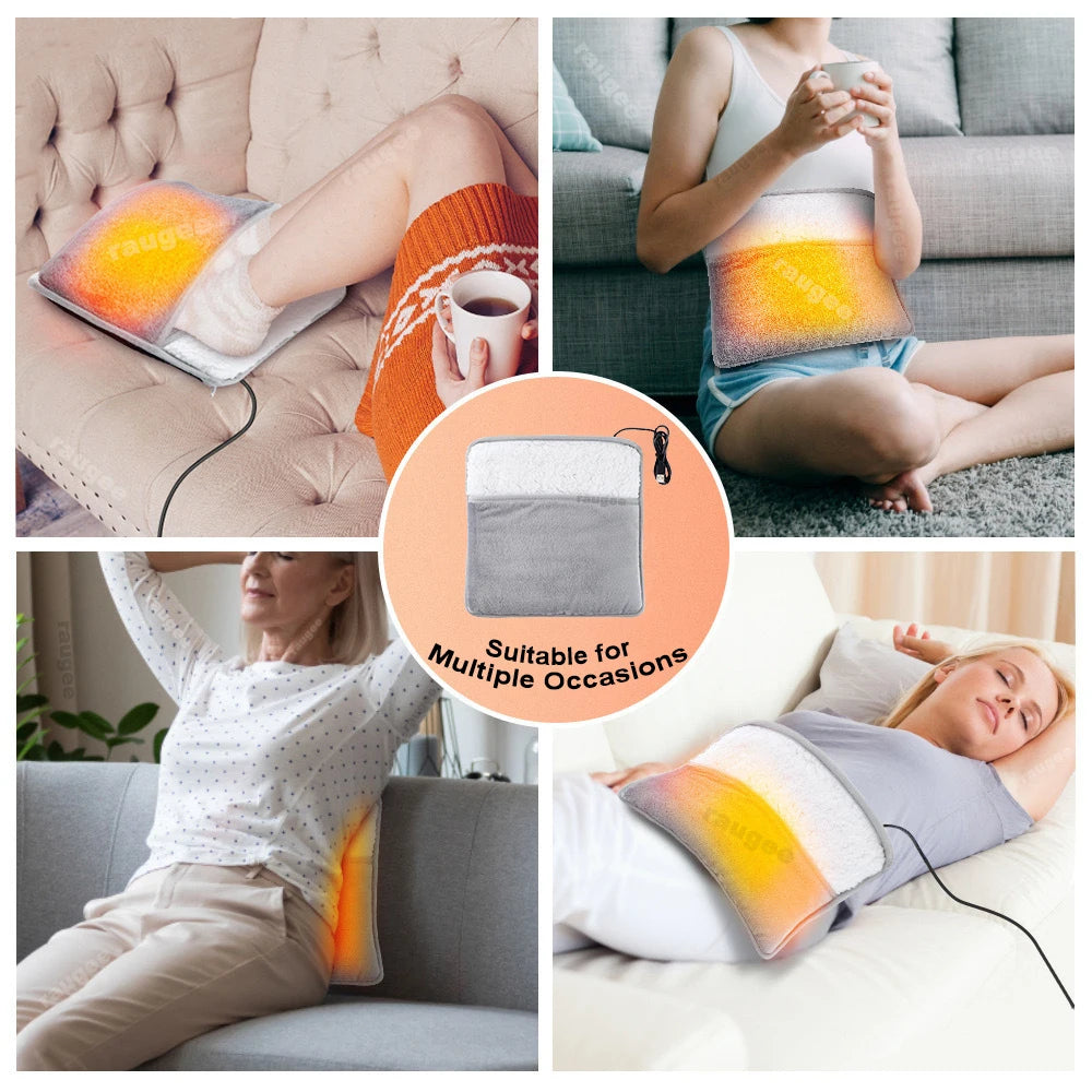 USB Heated Foot Warmer Mat with Soft Flannel Cover – Portable Electric Foot Heating Pad for Cold Weather, Machine Washable | Thomler