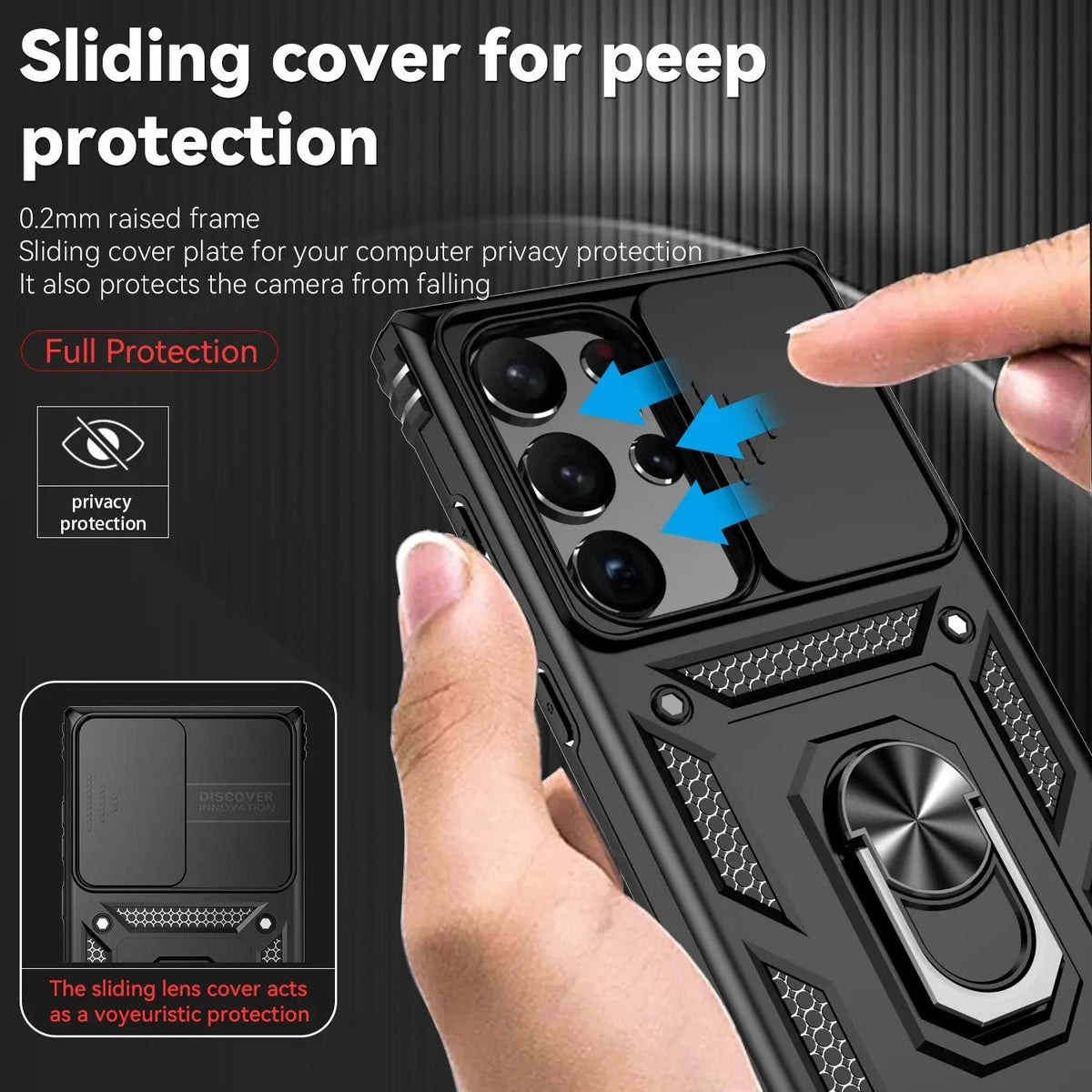 Protective Stand Case with Lens Guard for Samsung Galaxy S23 Series – Hands-Free Viewing & Drop Protection | Thomler