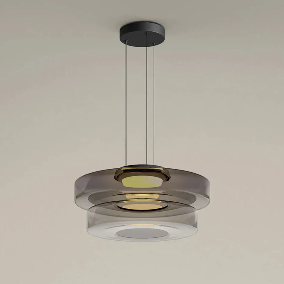 Tiered Glass Drop Chandelier for Kitchen Island & Dining Room – Contemporary Overhead Fixture | Thomler
