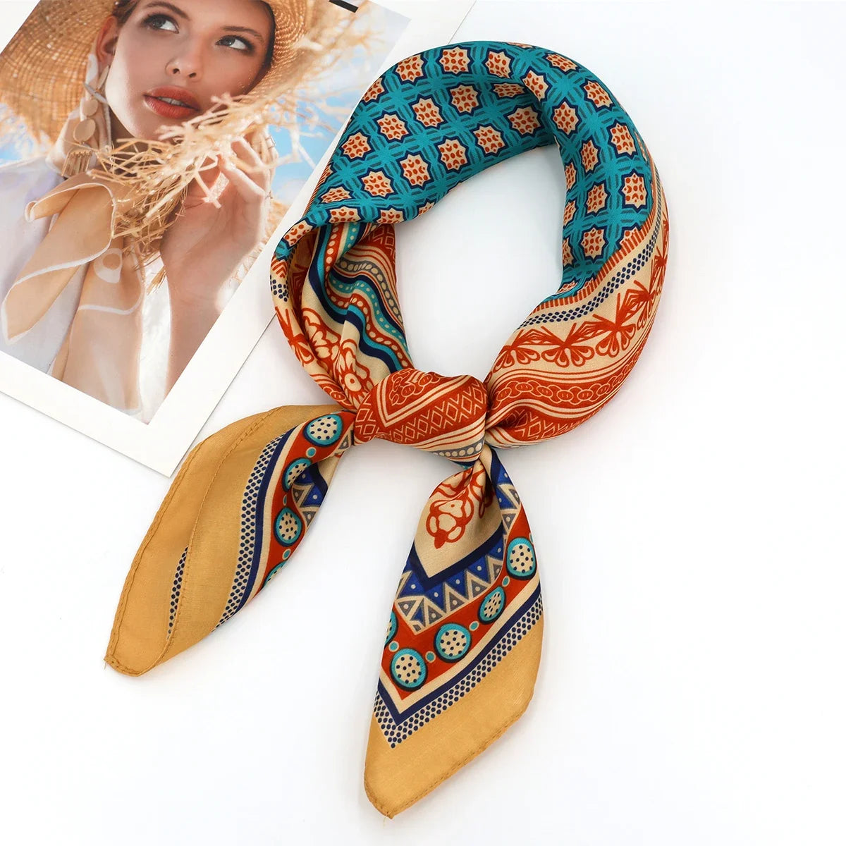 Satin Square Scarf for Women – Multi-Purpose Accessory for Hair, Neck, Bag & Headwrap | Thomler