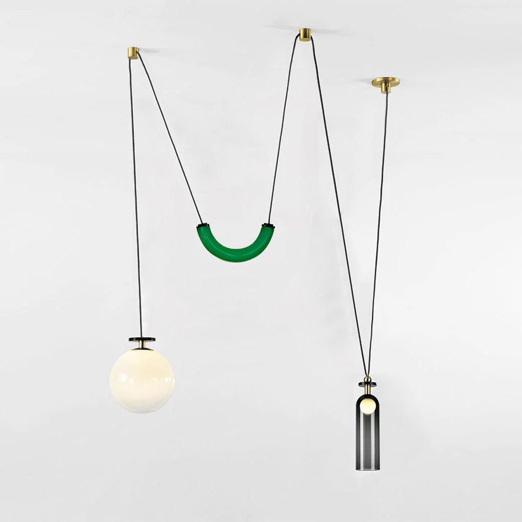 Metal Geometric Pendant Light 11.8 in Modular Ceiling Indoor Hanging Lamp | Thomler