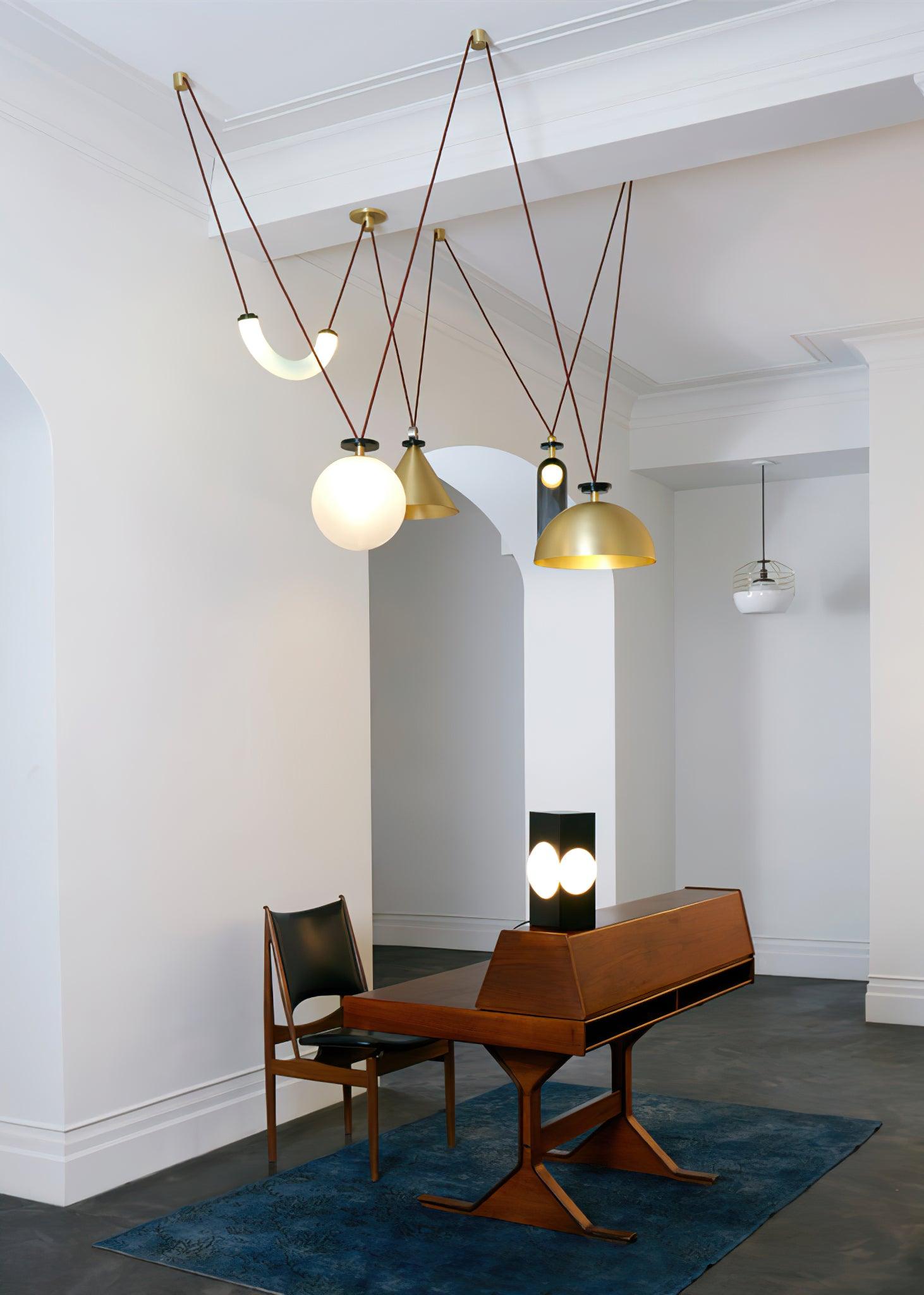 Metal Geometric Pendant Light 11.8 in Modular Ceiling Indoor Hanging Lamp | Thomler