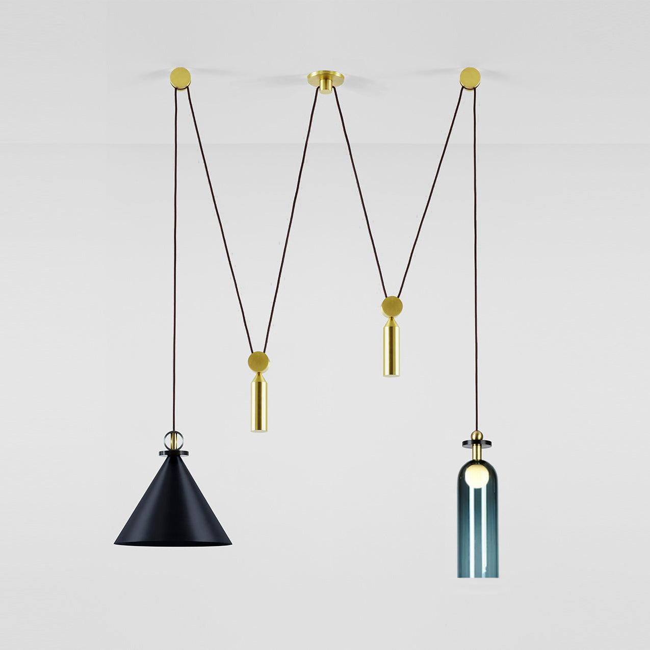 Metal Geometric Pendant Light 11.8 in Modular Ceiling Indoor Hanging Lamp | Thomler