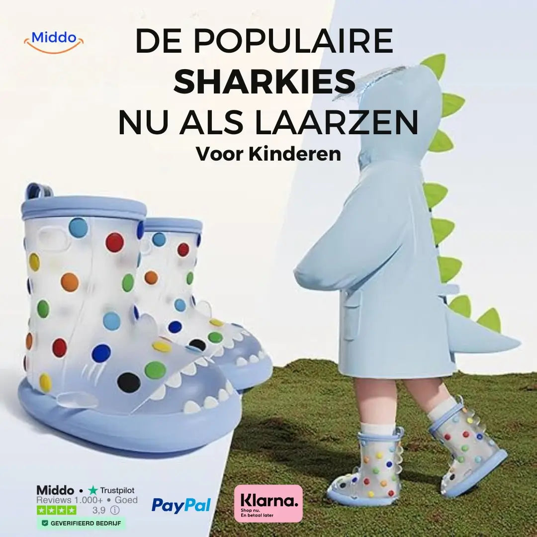 Kids Rain Boots with 3D Shark Design – Non-Slip Waterproof Shoes for Toddlers & Children | Thomler