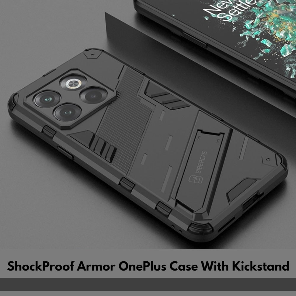 Reinforced Phone Case with Built-In Stand for OnePlus 15 13 12 11 10 Nord – Drop Protection Kickstand Cover Heavy Duty Shield | Thomler