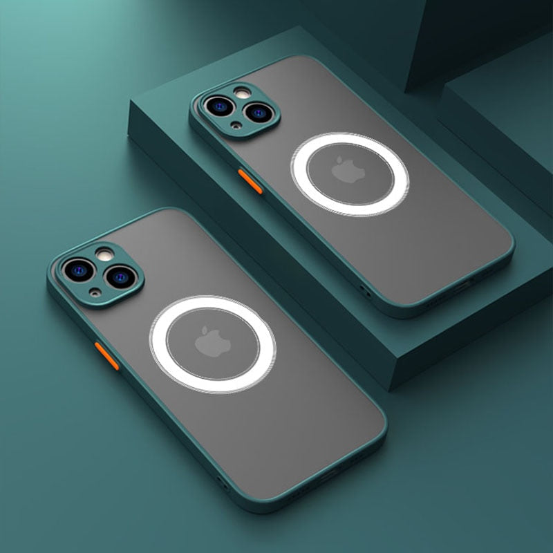 Magnetic Silicone iPhone Case with Raised Edge Protection & Wireless Charging – All Models 12 to 17 | Thomler