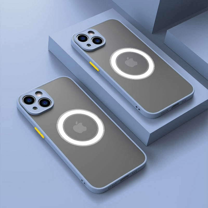 Magnetic Silicone iPhone Case with Raised Edge Protection & Wireless Charging – All Models 12 to 17 | Thomler