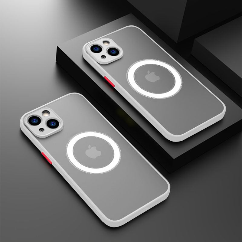 Magnetic Silicone iPhone Case with Raised Edge Protection & Wireless Charging – All Models 12 to 17 | Thomler