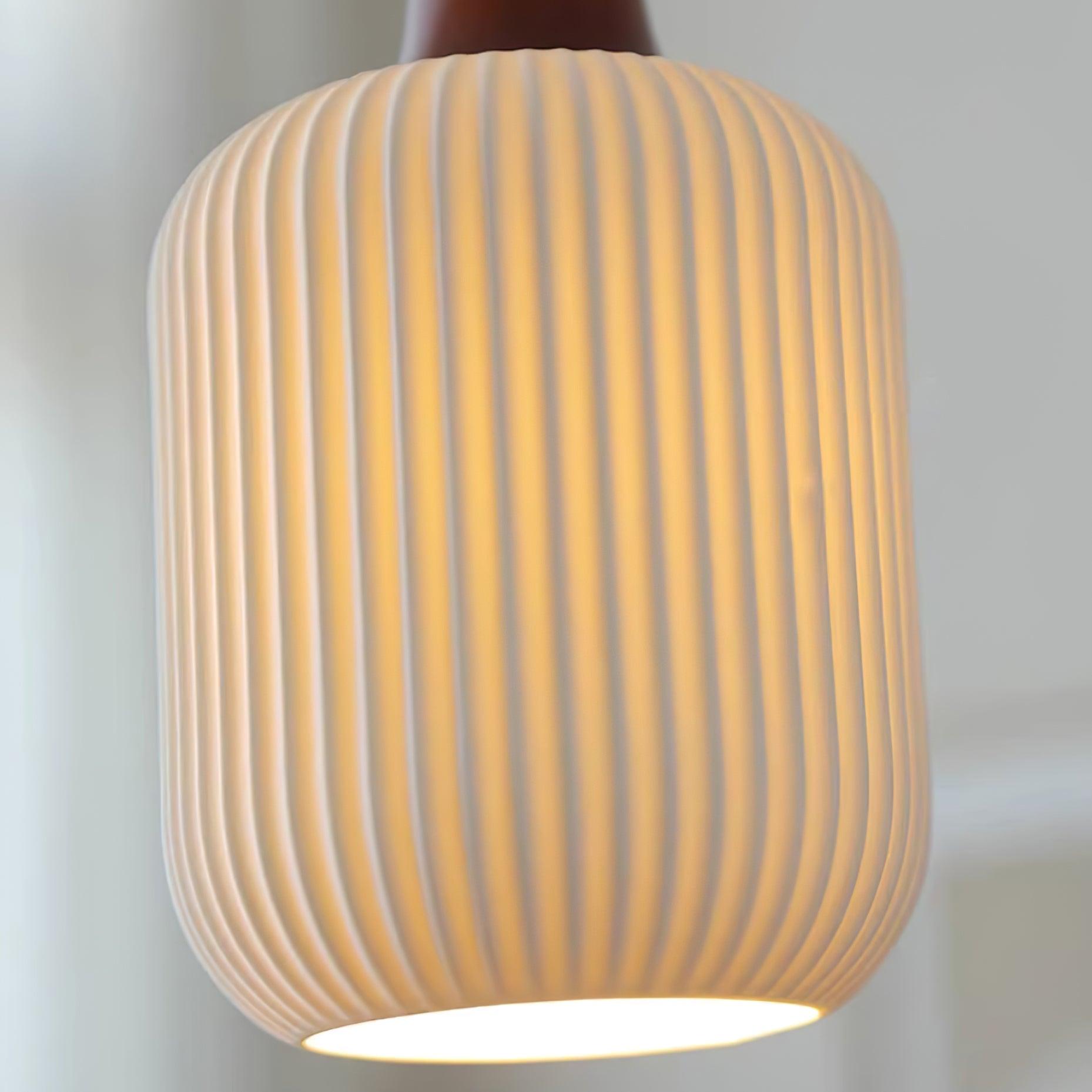 Pendant Light Ceramic 9 in White Dining Room Kitchen Island Hanging Lamp Adjustable Height | Thomler