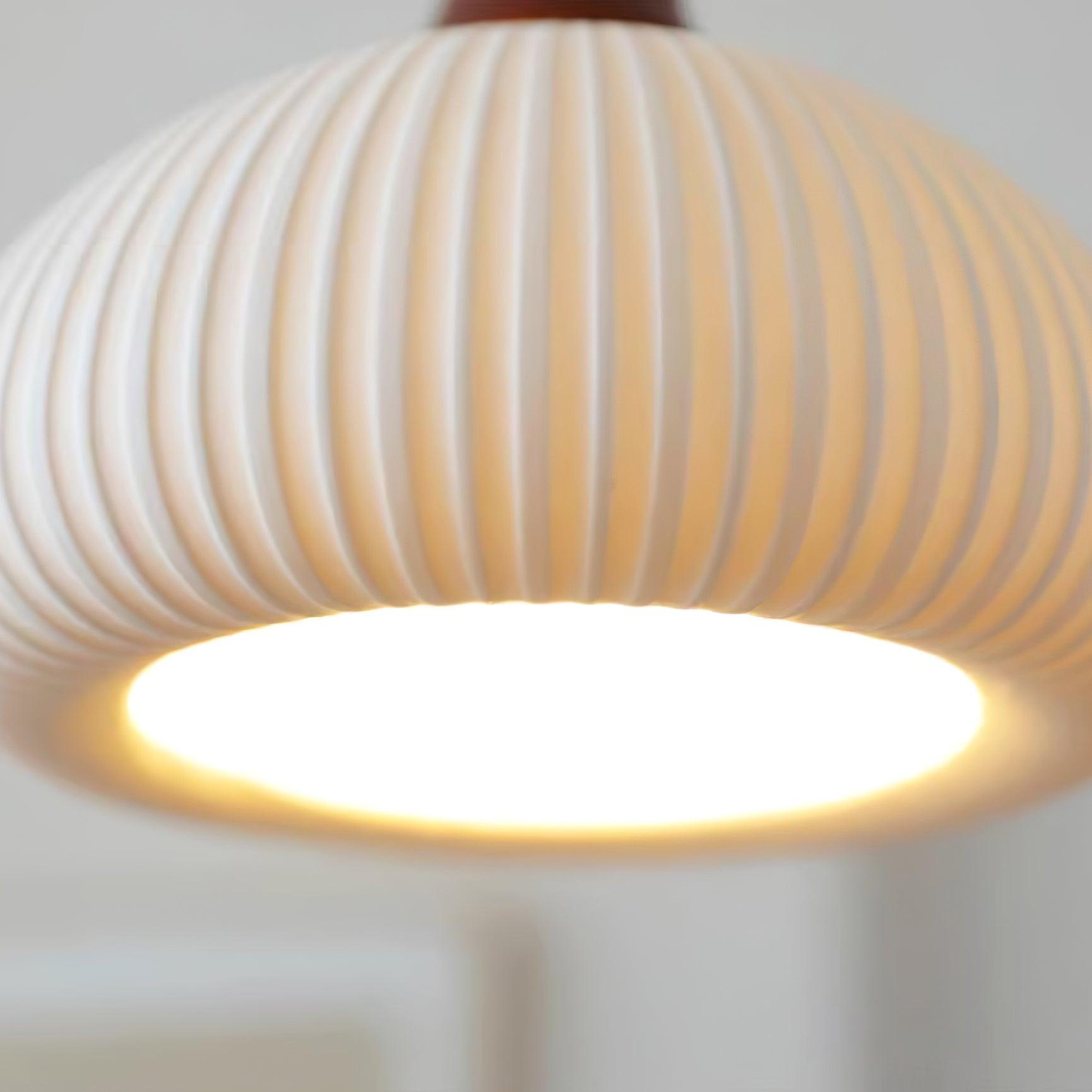 Pendant Light Ceramic 9 in White Dining Room Kitchen Island Hanging Lamp Adjustable Height | Thomler