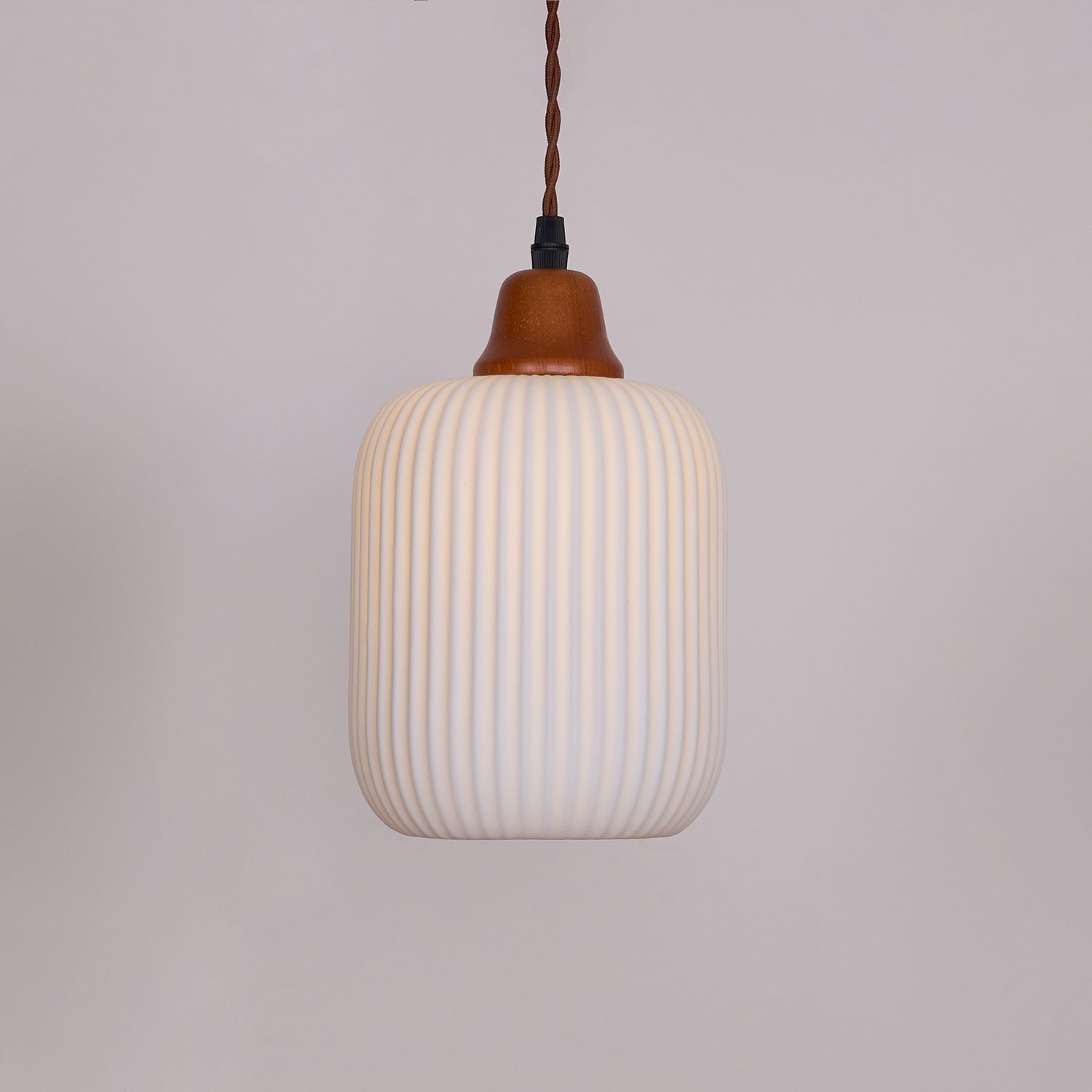 Pendant Light Ceramic 9 in White Dining Room Kitchen Island Hanging Lamp Adjustable Height | Thomler