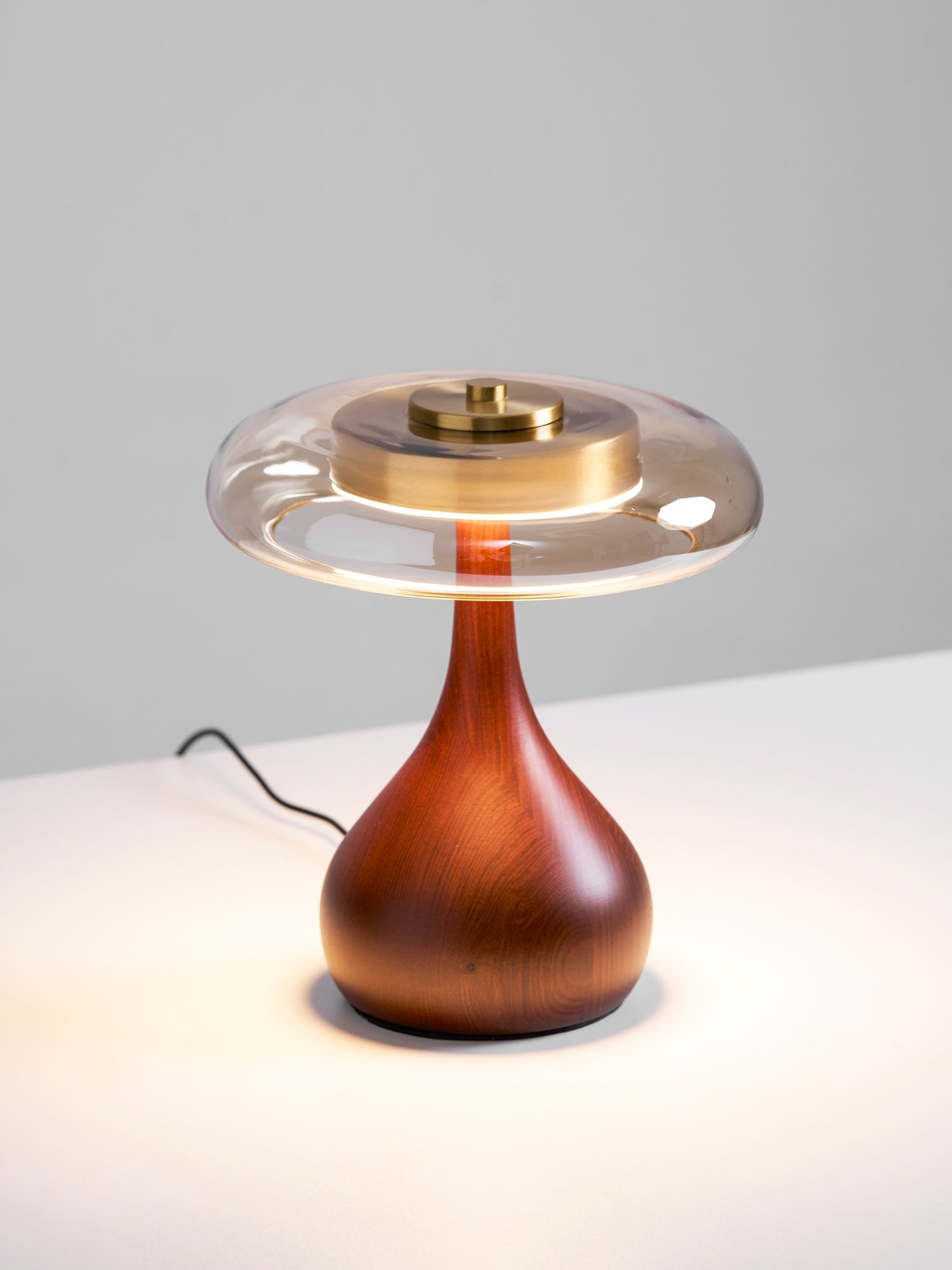 Table Lamp Glass Brass 12W 9.6 in Indoor Accent Lighting Adjustable Color Temperatures Warm Cool Neutral | Thomler