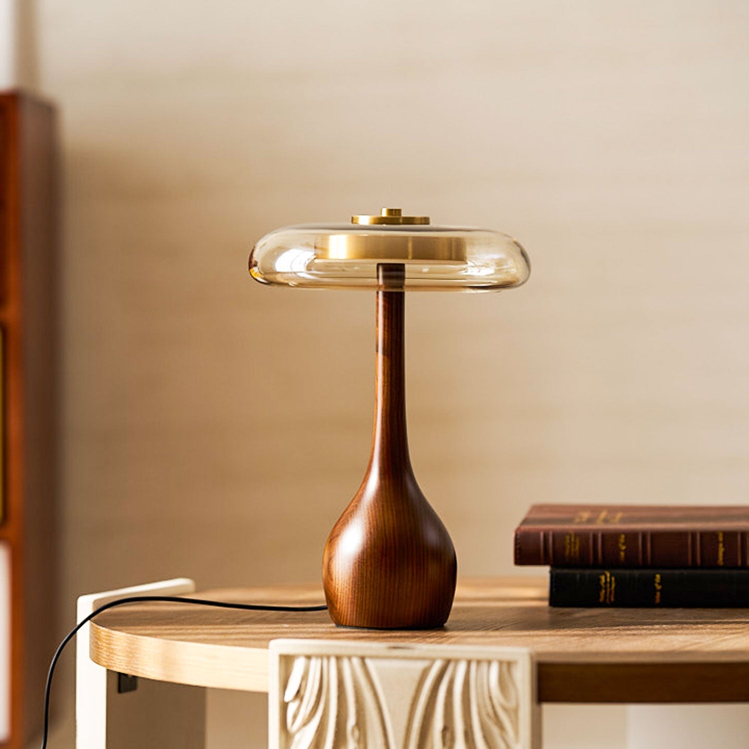 Table Lamp Glass Brass 12W 9.6 in Indoor Accent Lighting Adjustable Color Temperatures Warm Cool Neutral | Thomler