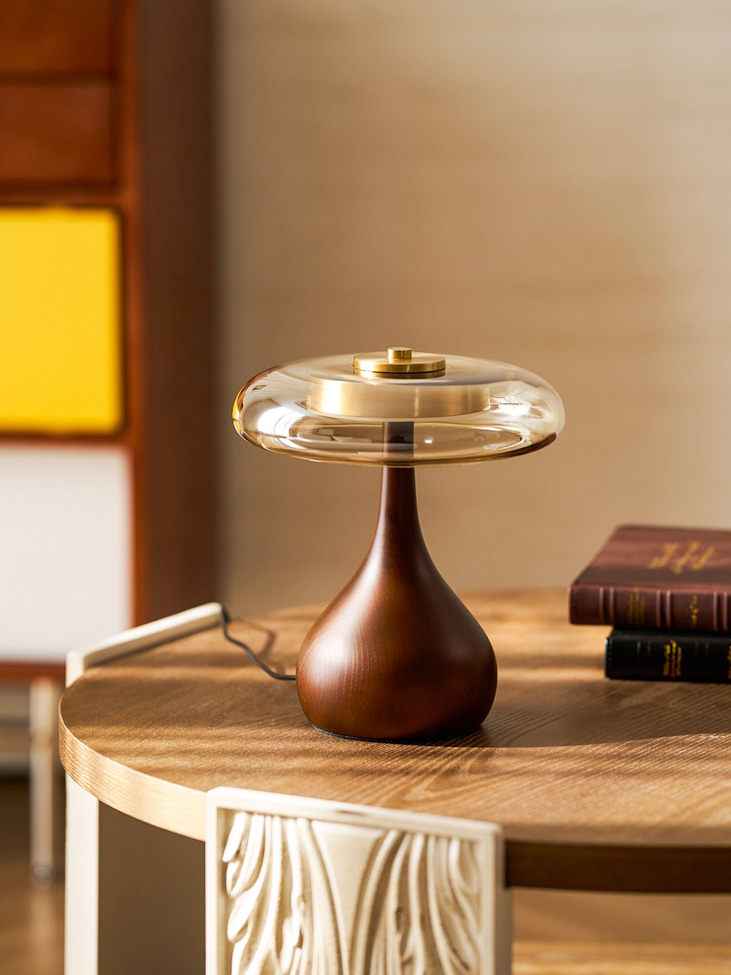Table Lamp Glass Brass 12W 9.6 in Indoor Accent Lighting Adjustable Color Temperatures Warm Cool Neutral | Thomler