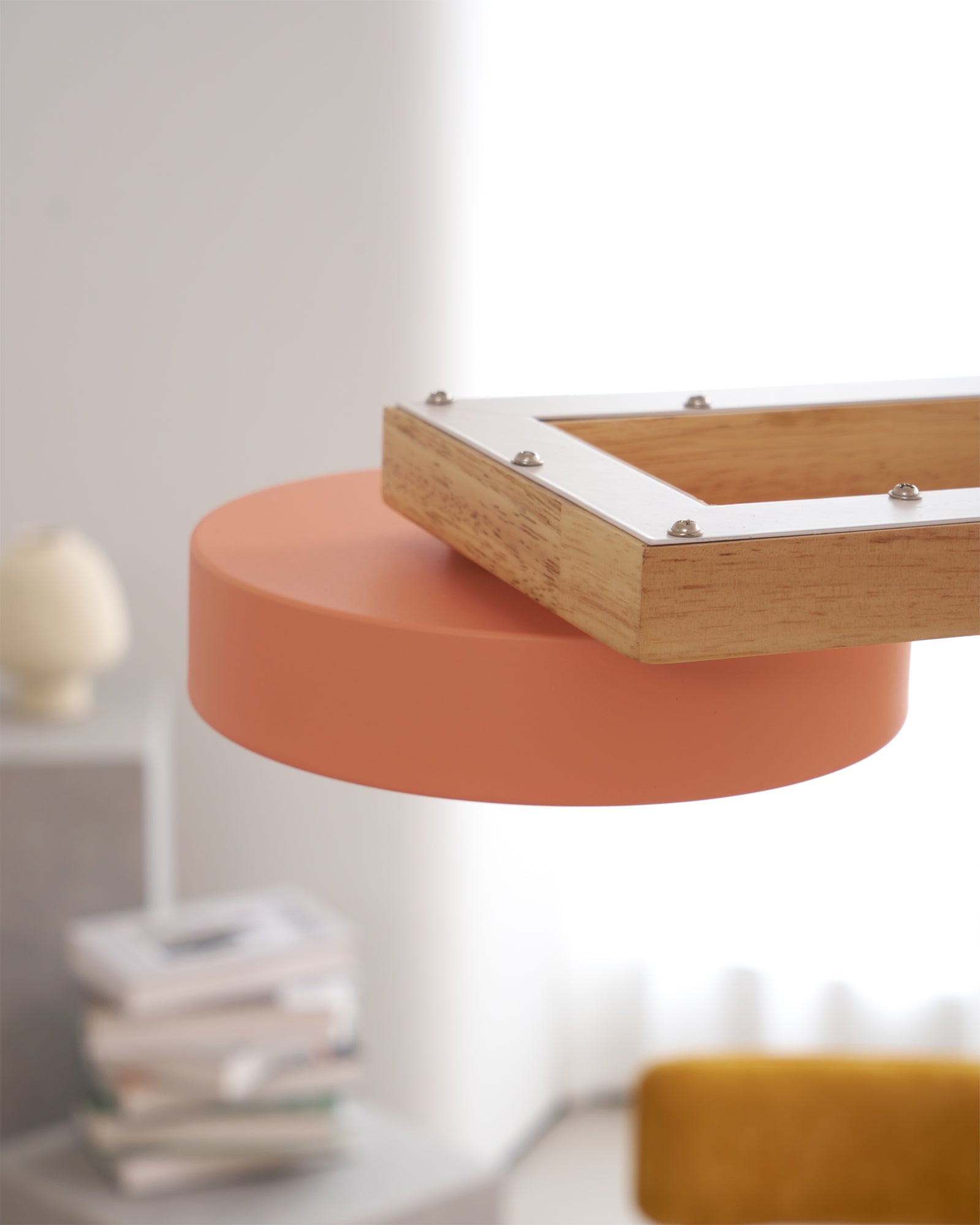 Pendant Light Wood Frame 40.2 in Indoor Ceiling Chandelier 48W LED 1400 Lumen Decorative Dining Room Living Room Lighting | Thomler