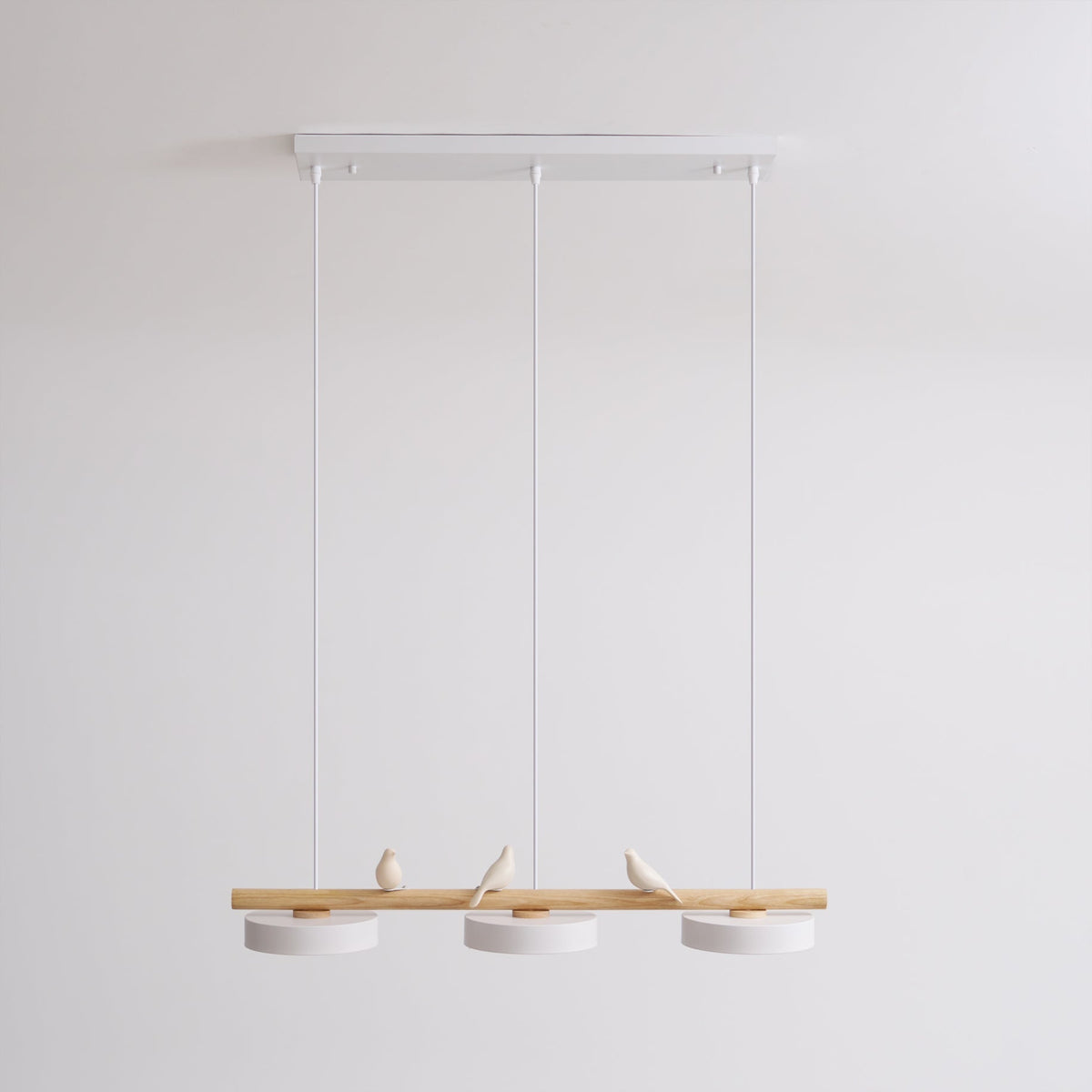 Bird Pendant Light with Adjustable Sculpture – Metal Wood Resin Modern Ceiling Lighting for Living Room Bedroom Dining Room – Dimmable LED | Thomler