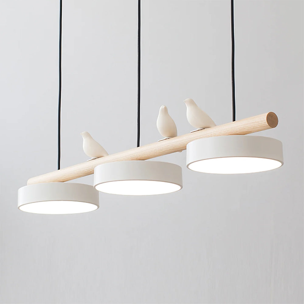 Bird Pendant Light with Adjustable Sculpture – Metal Wood Resin Modern Ceiling Lighting for Living Room Bedroom Dining Room – Dimmable LED | Thomler