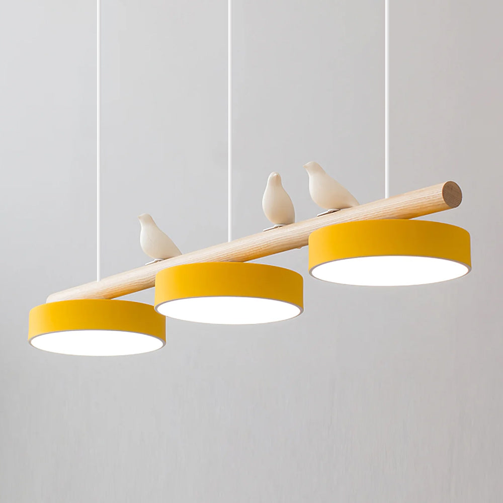 Bird Pendant Light with Adjustable Sculpture – Metal Wood Resin Modern Ceiling Lighting for Living Room Bedroom Dining Room – Dimmable LED | Thomler