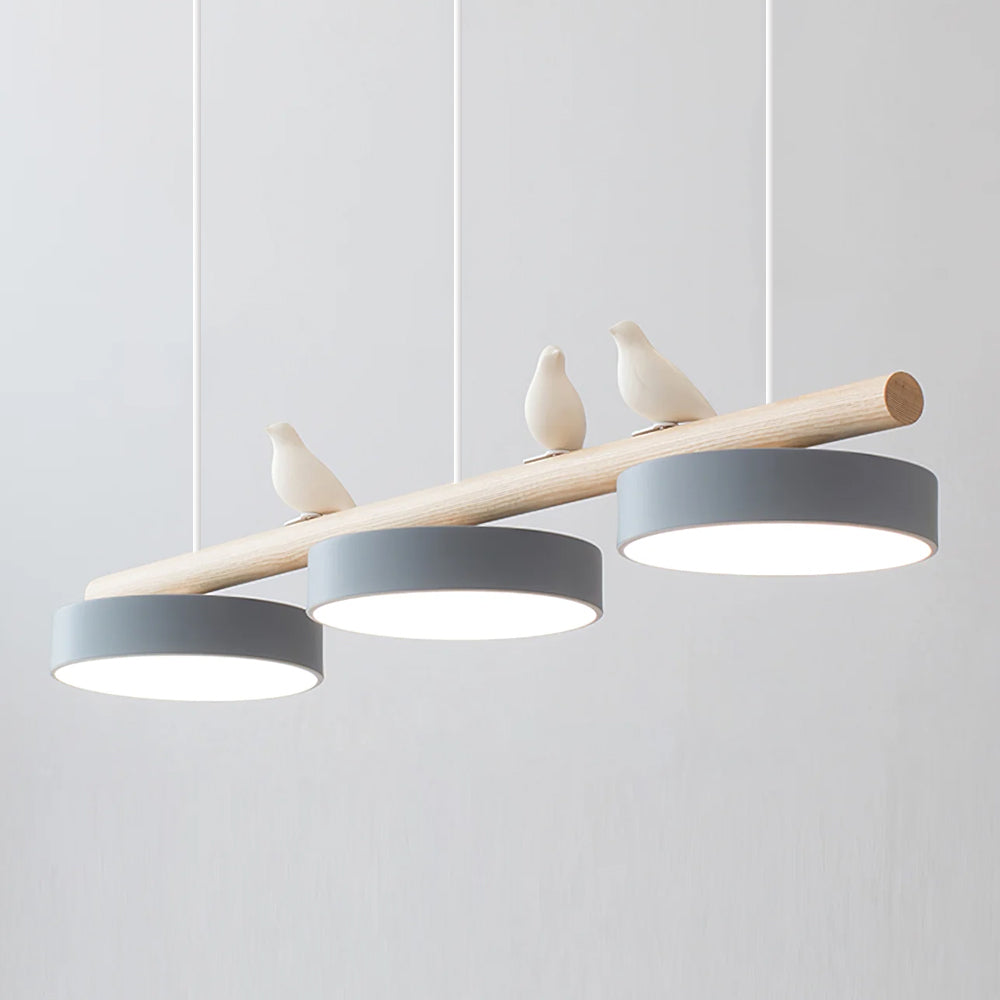 Bird Pendant Light with Adjustable Sculpture – Metal Wood Resin Modern Ceiling Lighting for Living Room Bedroom Dining Room – Dimmable LED | Thomler