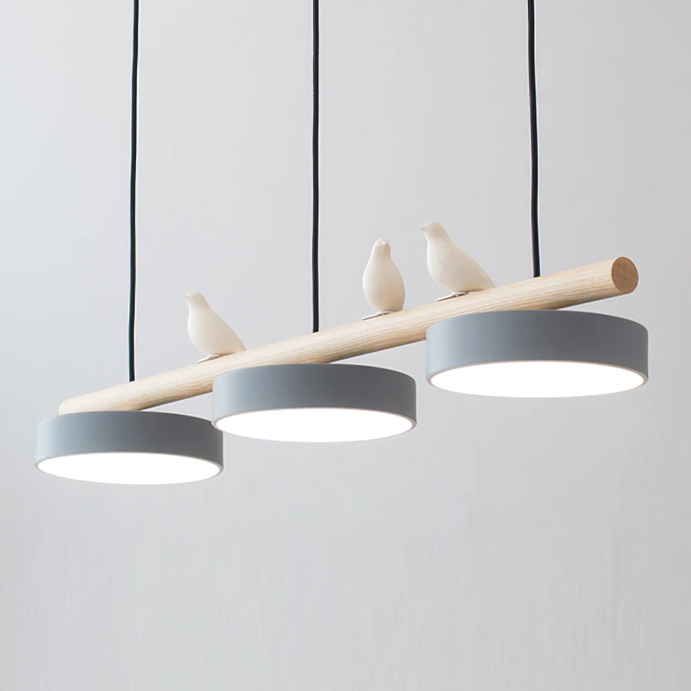 Bird Pendant Light with Adjustable Sculpture – Metal Wood Resin Modern Ceiling Lighting for Living Room Bedroom Dining Room – Dimmable LED | Thomler