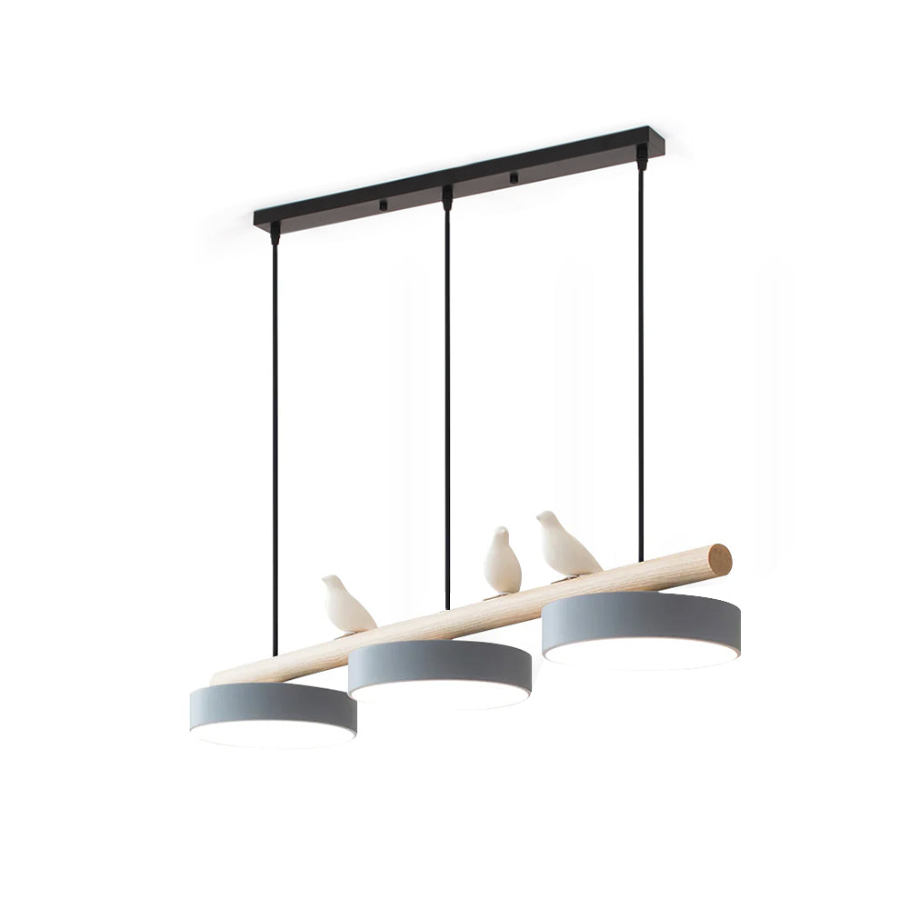Bird Pendant Light with Adjustable Sculpture – Metal Wood Resin Modern Ceiling Lighting for Living Room Bedroom Dining Room – Dimmable LED | Thomler