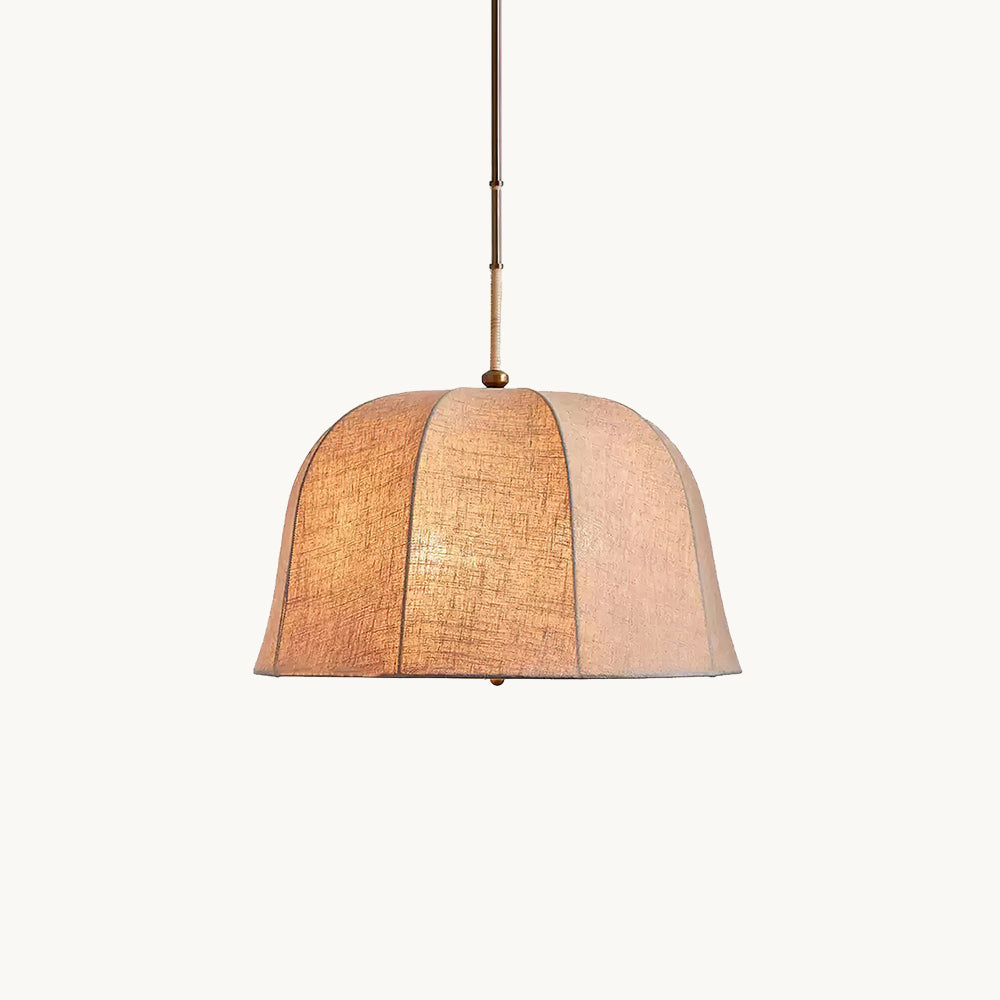 Pendant Light Linen 14.6 in Adjustable Bedroom Living Room Dining Room Hanging Lamp Vintage Style | Thomler