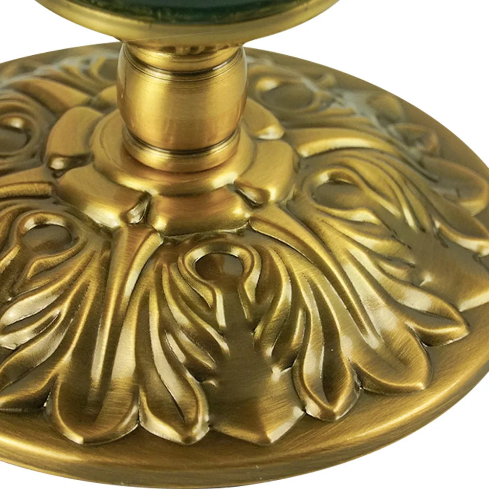 Table Lamp Opal Glass 15.7 in Vintage Desk Bedroom Nightstand Soft Glow | Thomler