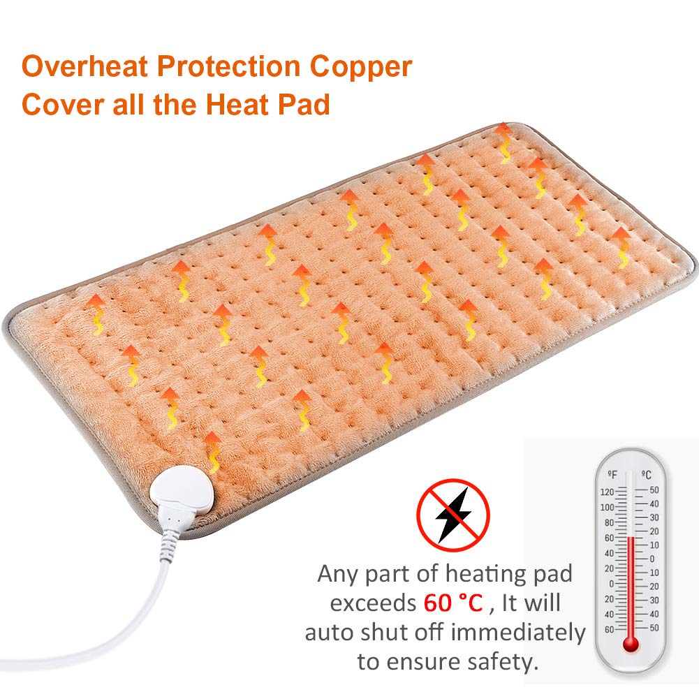 Therapeutic Heat Wrap with 10 Temperature Settings for Sore Muscles & Tension Relief – Soft Fabric, Auto Shutoff, Machine Washable for | Thomler