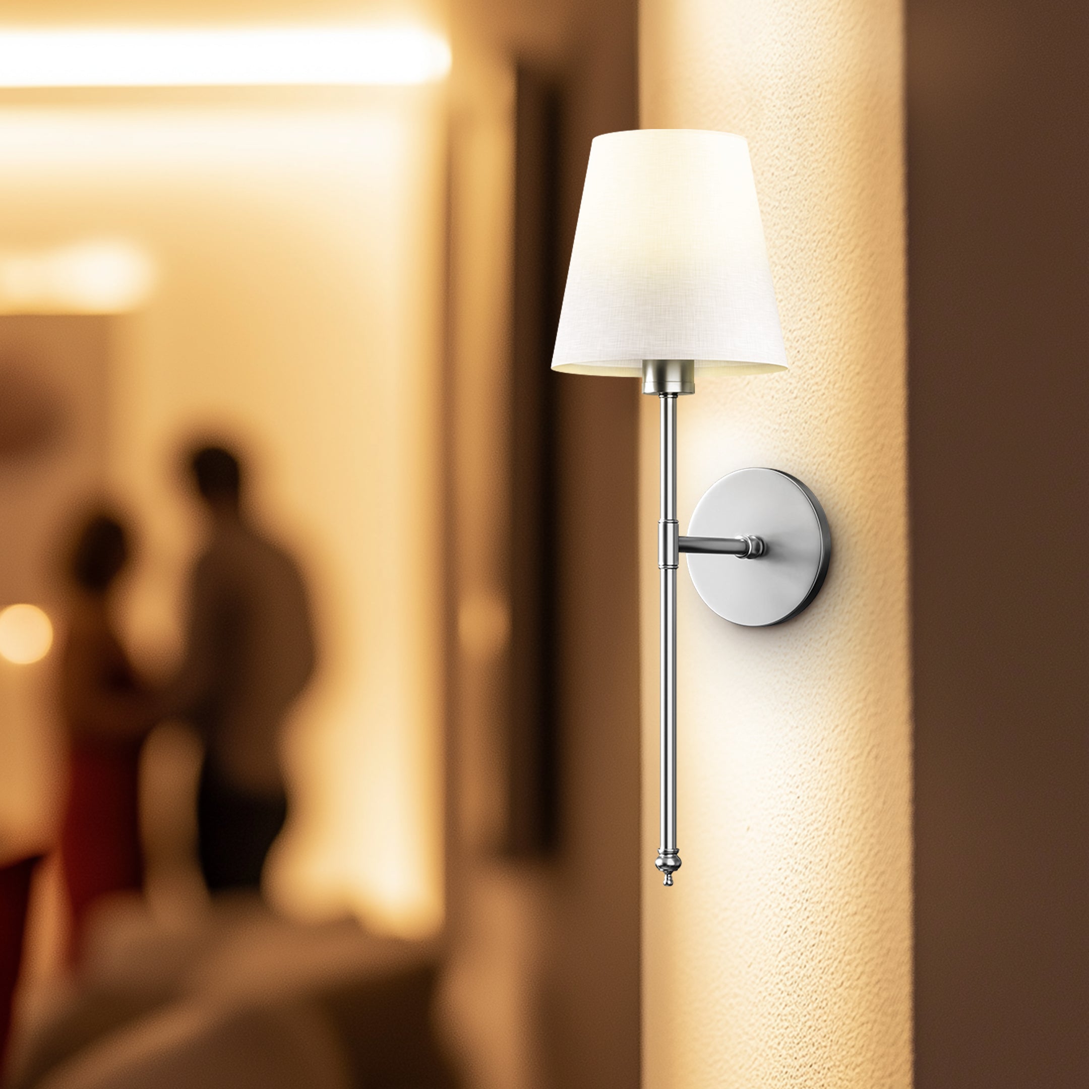 Wall Lamp Metal 51.5 cm Gold Bedroom Wireless Remote Controlled Reading Light Pair Scandinavian Interior Lighting | Thomler