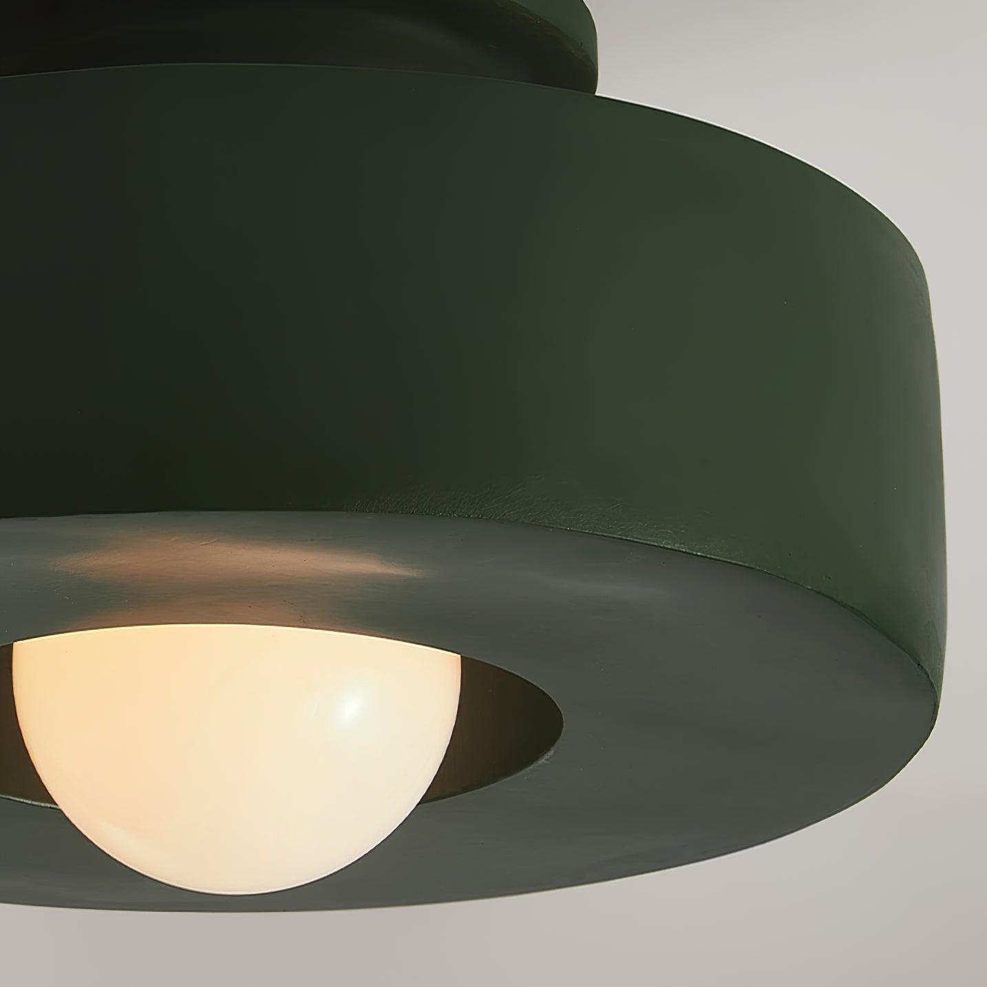 Resin Ceiling Light 11.8 in Red Green Black Indoor LED E26 E27 Modern Lighting Fixture | Thomler