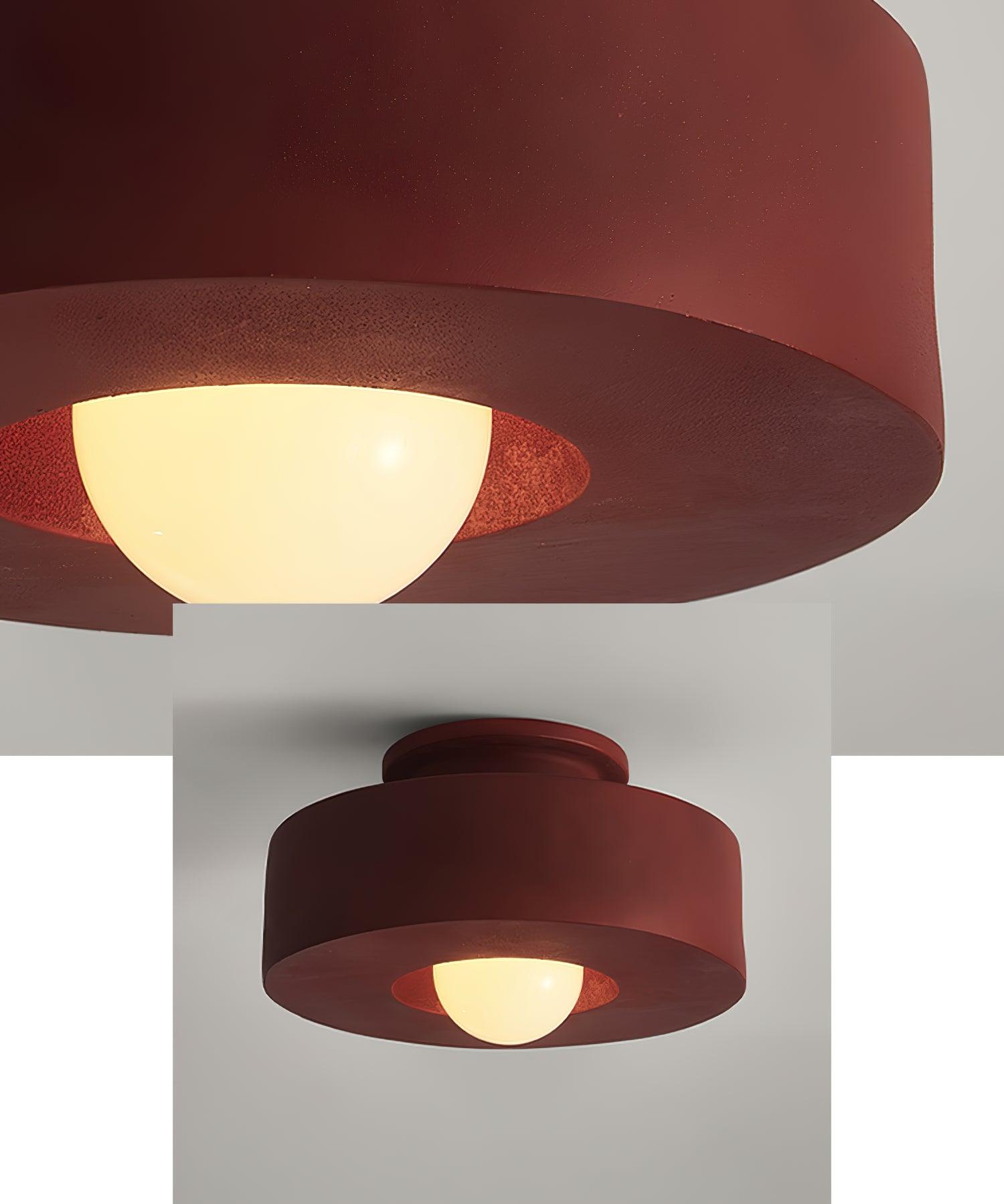 Resin Ceiling Light 11.8 in Red Green Black Indoor LED E26 E27 Modern Lighting Fixture | Thomler