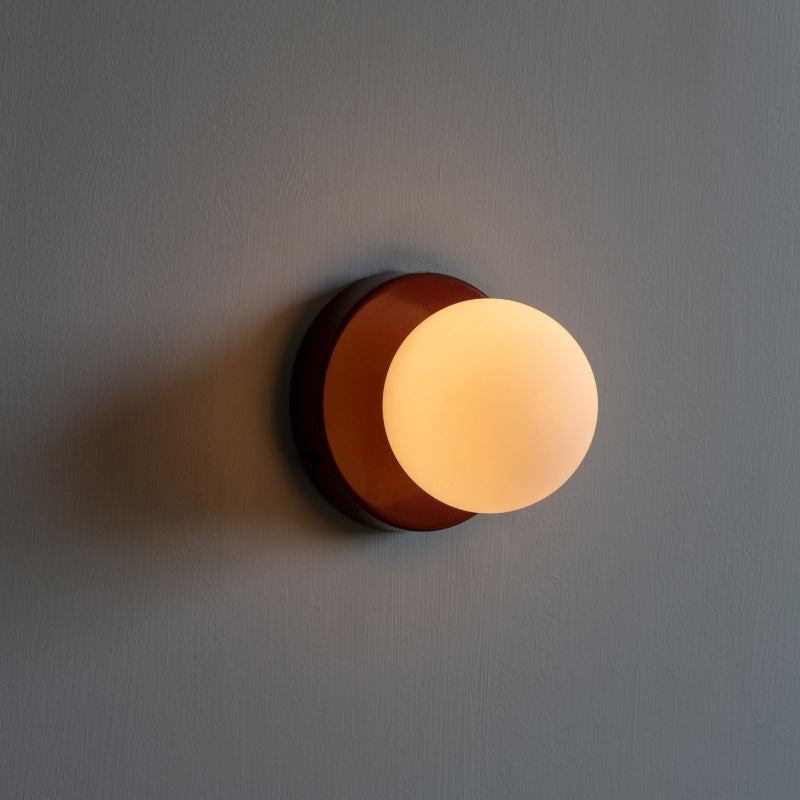 Wall Lamp Iron Glass Shade 4.7 in Indoor Bedroom Hallway Lighting Modern Minimalist Fixture | Thomler