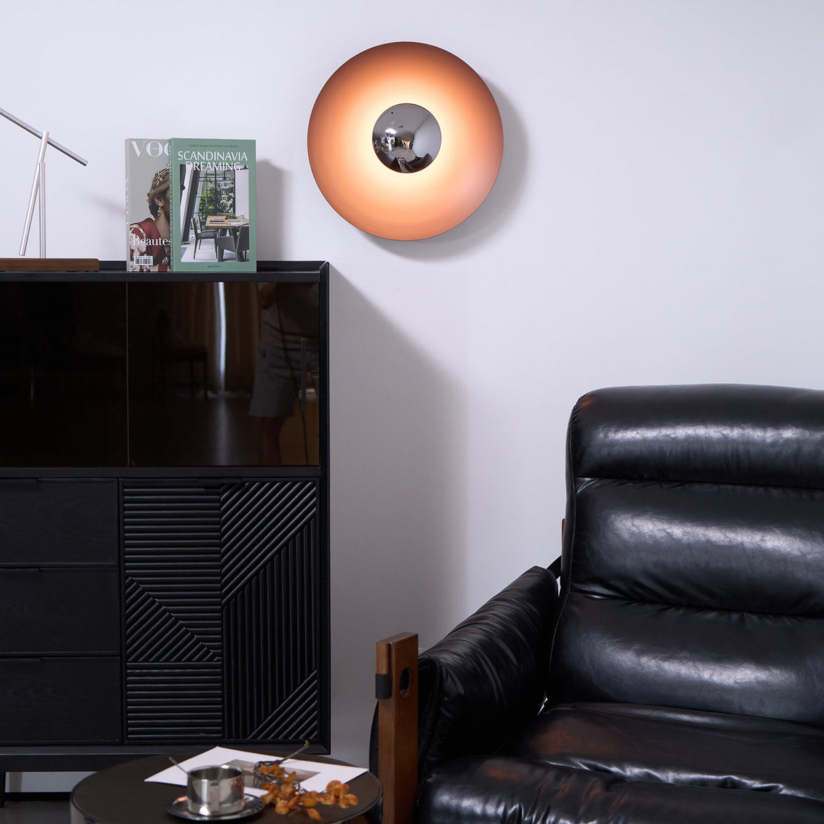 Contemporary Dual-Tone Circular LED Wall or Ceiling Light Fixture in Multiple Finishes | Thomler