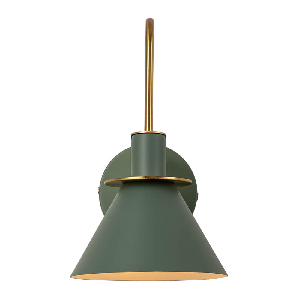 Wall Lamp Metal 31.0 cm Black Green White Brass Bedroom Hallway Mid Century Gooseneck Reading Light | Thomler